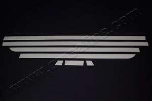 Стальные молдинги на двери (короткая и средняя база, 2 двери) Omsa Line Mercedes-Benz Vito W447 2014-2019 ― Auto-Clover