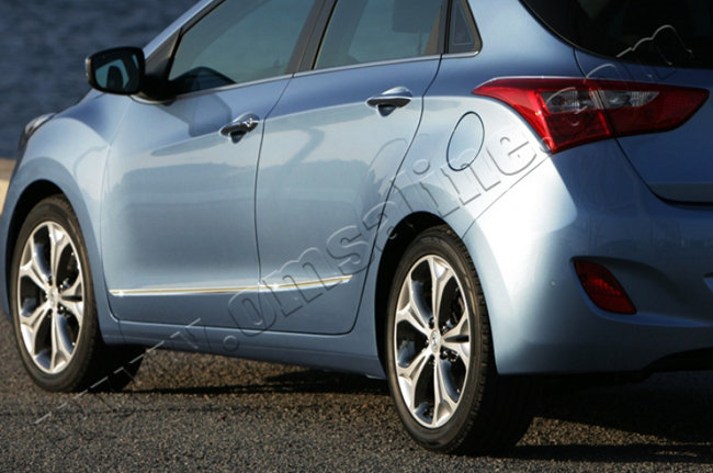 Стальные молдинги на двери Omsa Line Hyundai i30 2012-2017 no.16169