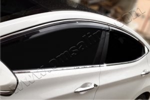 Стальные молдинги на окна дверей (10 элементов) Omsa Line Hyundai Elantra 2010-2015 ― Auto-Clover