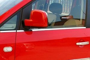 Стальные молдинги на окна дверей (4 элемента) Omsa Line Volkswagen Caddy 2003-2019 ― Auto-Clover