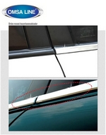 Стальные молдинги на окна дверей (6 элементов) Omsa Line BMW X5 (E70) 2006-2013
