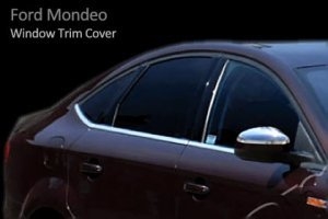 Стальные молдинги на окна дверей (6 элементов) Omsa Line Ford Mondeo IV 2007-2014 ― Auto-Clover