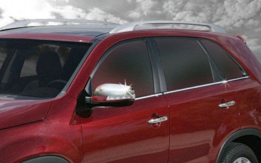 Стальные молдинги на окна дверей (6 элементов) Omsa Line KIA Sorento 2009-2012 no.16488
