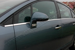 Стальные молдинги на окна дверей (8 элементов) Omsa Line Citroen С4 2005-2010 ― Auto-Clover