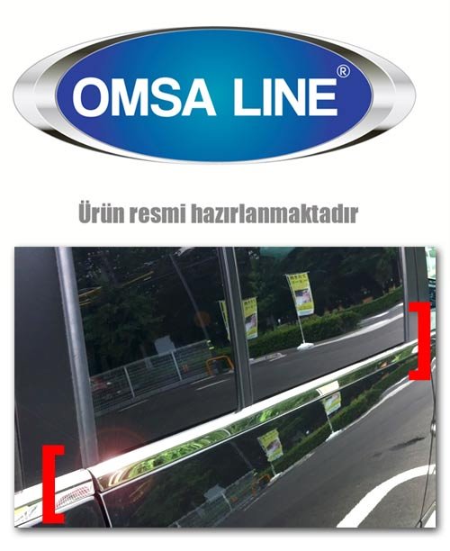 Стальные молдинги на окна дверей (8 элементов) Omsa Line Hyundai i30 2012-2017 no.16381