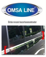 Стальные молдинги на окна дверей (8 элементов) Omsa Line Hyundai i30 2012-2017