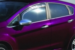 Стальные молдинги на окна дверей (низ, 6 элементов) Omsa Line Ford Fiesta 2008-2017