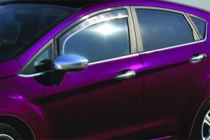 Стальные молдинги на окна дверей (низ, 6 элементов) Omsa Line Ford Fiesta 2008-2017 ― Auto-Clover