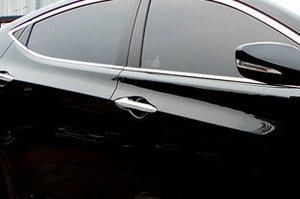 Стальные молдинги на окна дверей (низ и тип C) Kumchang Hyundai Elantra 2010-2015 ― Auto-Clover