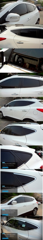 Стальные молдинги на окна дверей (низ и тип C) Kumchang Hyundai ix35 2009-2015