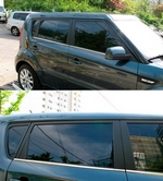 Стальные молдинги на окна дверей (низ) Kumchang KIA Soul 2009-2013