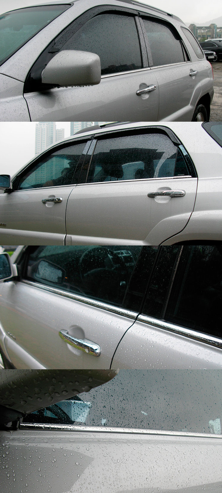 Стальные молдинги на окна дверей (низ) Kumchang KIA Sportage 2004-2009 no.15398