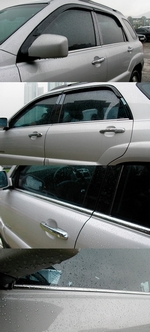 Стальные молдинги на окна дверей (низ) Kumchang KIA Sportage 2004-2009