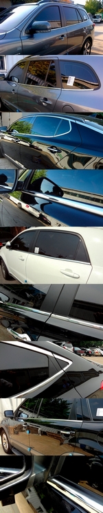 Стальные молдинги на окна дверей (низ) Kumchang SsangYong Korando 1996-2011 (ТагАЗ Тагер​)