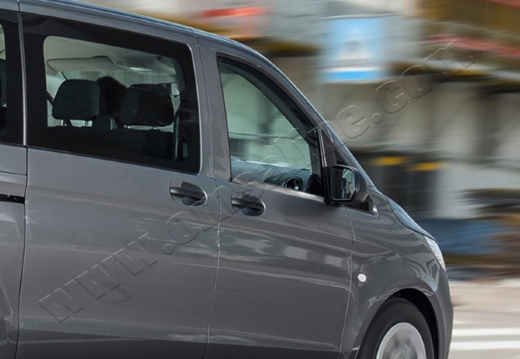Стальные молдинги на окна дверей (низ) Omsa Line Mercedes-Benz Vito W447 2014-2019 no.13561