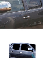 Стальные молдинги на окна дверей (низ) Omsa Line Toyota Hilux 2005-2015