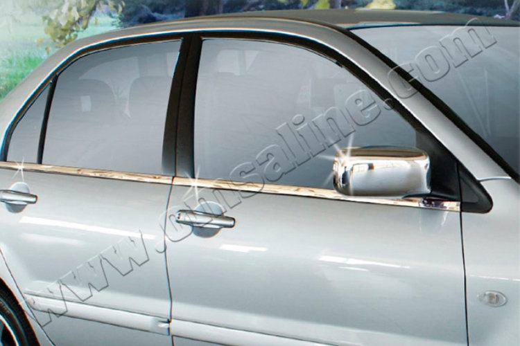 Стальные молдинги на окна дверей (низ) Omsa Line Mitsubishi Lancer IX 2003-2007 no.13671