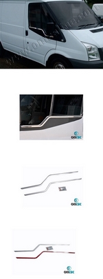 Стальные молдинги на окна дверей (низ) Omsa Line Ford Transit 2006-2013