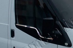Стальные молдинги на окна дверей (низ) Omsa Line Ford Transit 2006-2013 ― Auto-Clover