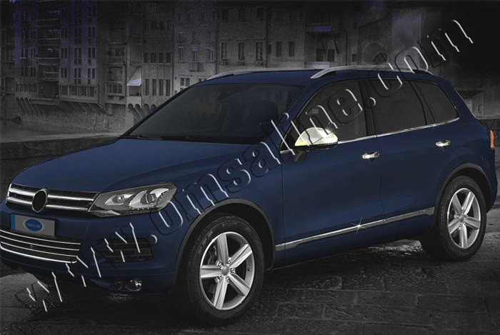 Стальные молдинги на окна дверей (низ) Omsa Line Volkswagen Touareg II 2010-2018 no.13693
