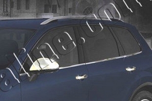 Стальные молдинги на окна дверей (низ) Omsa Line Volkswagen Touareg II 2010-2018 ― Auto-Clover