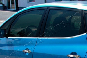 Стальные молдинги на окна дверей (низ) Omsa Line KIA Venga 2010-2019 ― Auto-Clover