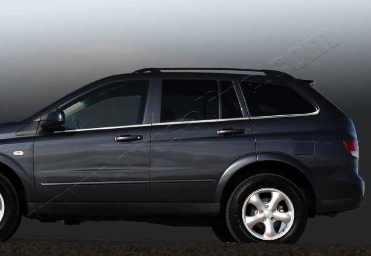 Стальные молдинги на окна дверей (низ) Omsa Line SsangYong Kyron 2005-2015 no.15463