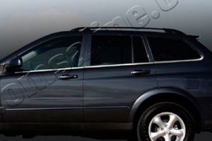 Стальные молдинги на окна дверей (низ) Omsa Line SsangYong Kyron 2005-2015 ― Auto-Clover