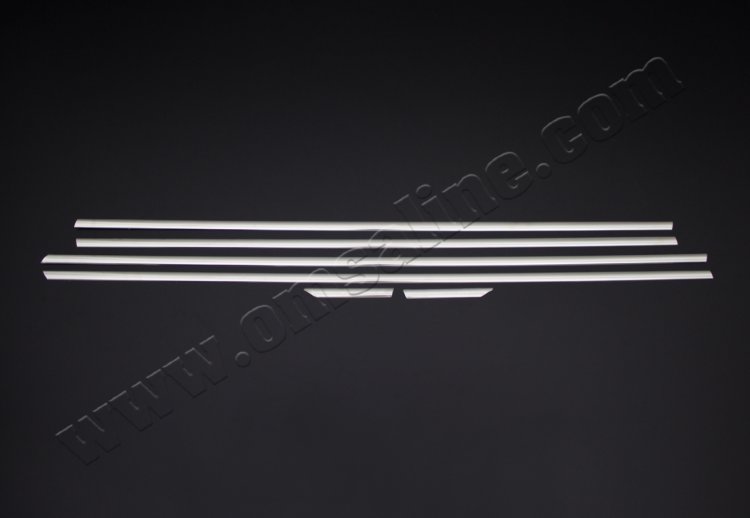 Стальные молдинги на окна дверей (низ) Omsa Line Volkswagen Jetta VI 2011-2019 no.15573