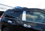 Стальные молдинги на окна дверей (низ) Omsa Line Toyota Land Cruiser Prado 150 2010-2019