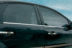 Стальные молдинги на окна дверей (низ) Omsa Line Ford Focus II 2005-2010 ― Auto-Clover