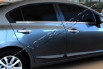 Стальные молдинги на окна дверей (низ) Omsa Line Honda Civic IX 2012-2019