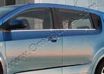 Стальные молдинги на окна дверей (низ) Omsa Line Chevrolet Aveo 2011-2019