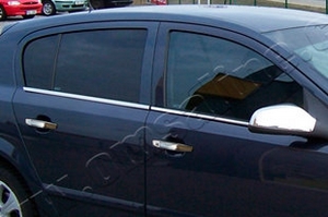 Стальные молдинги на окна дверей (низ) Omsa Line Opel Astra H 2004-2014 ― Auto-Clover