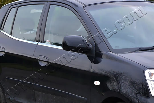Стальные молдинги на окна дверей (низ) Omsa Line KIA Picanto 2012-2016 no.16352