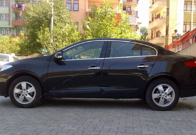 Стальные молдинги на окна дверей (низ) Omsa Line Renault Fluence 2010-2019 no.16365