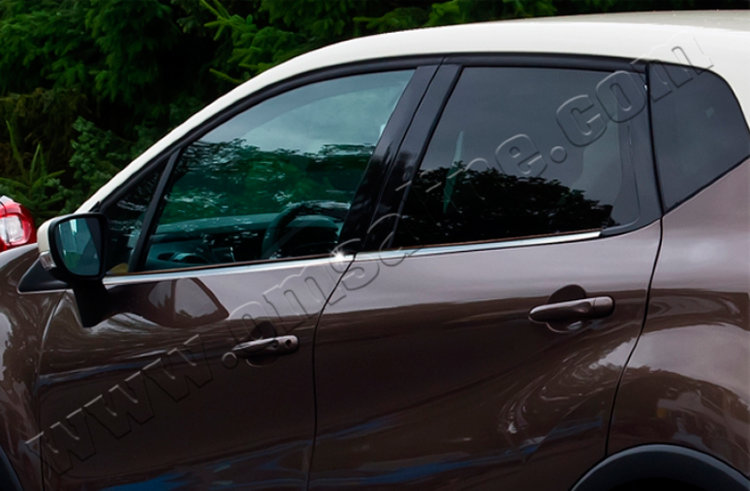 Стальные молдинги на окна дверей (низ) Omsa Line Renault Kaptur 2013-2019 no.9039