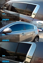 Стальные молдинги на окна дверей (тип С) Kumchang KIA Sportage 2010-2015