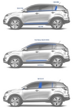 Стальные молдинги на окна дверей (верх) Kumchang KIA Sportage 2010-2015