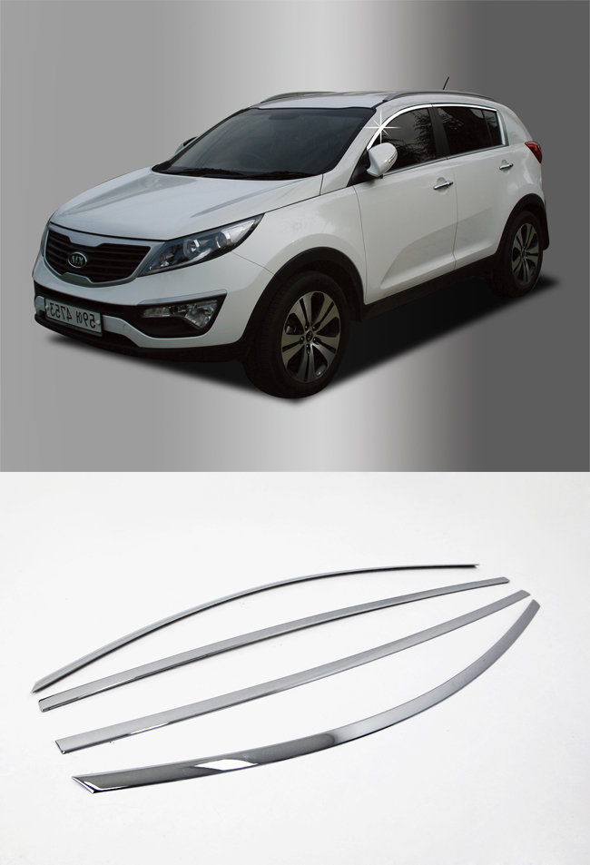 Стальные молдинги на окна дверей (верх) Omsa Line KIA Sportage 2010-2015 no.16177