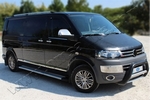 Стальные накладки на боковые двери (длинная база) Omsa Line Volkswagen Transporter T5 2003-2015