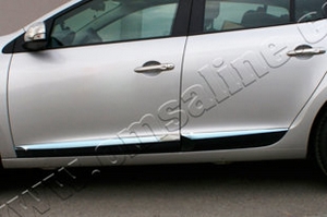 Стальные накладки на боковые двери Omsa Line Renault Megane III 2008-2016 ― Auto-Clover