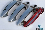 Стальные накладки на дверные ручки (под сенсор) Omsa Line Ford Fiesta 2008-2017