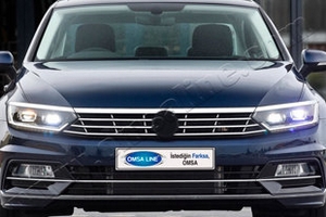 Стальные накладки на капот и фары Omsa Line Volkswagen Passat B8​ 2015-2019 ― Auto-Clover