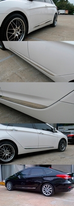 Стальные накладки на низ дверей Kumchang Hyundai i40 2011-2019