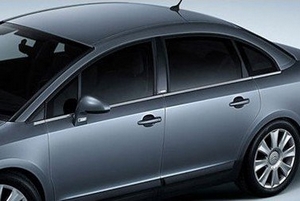 Стальные накладки на окна дверей Omsa Line Citroen С4 2005-2010 ― Auto-Clover