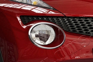 Стальные накладки на передние фары Omsa Line Nissan Juke 2011-2019 ― Auto-Clover