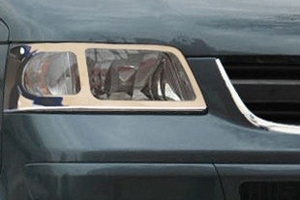 Стальные накладки на передние фары Omsa Line Volkswagen Transporter T5 2003-2015 ― Auto-Clover