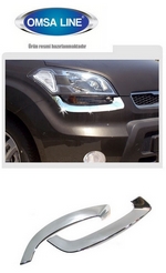 Стальные накладки на передние фары Omsa Line KIA Soul 2009-2013