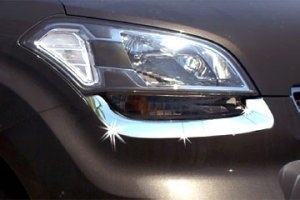 Стальные накладки на передние фары Omsa Line KIA Soul 2009-2013 ― Auto-Clover